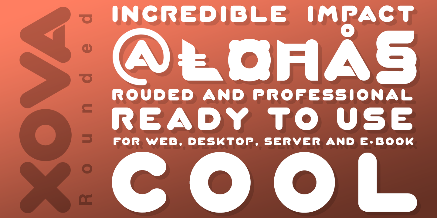Example font Xova Rounded #4